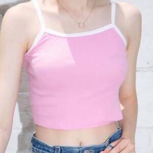Pink cropped tank